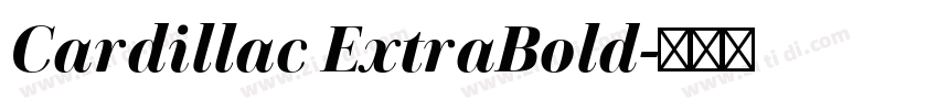 Cardillac ExtraBold字体转换